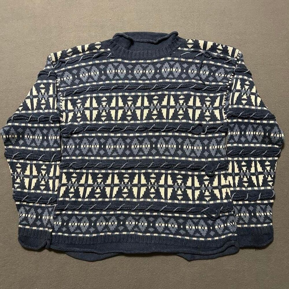 D1-milano Men's Blue and Navy Jumper